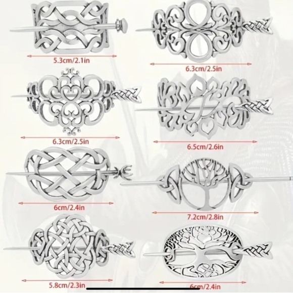 🎉Host Pick🎉 NWT Celtic Knots & Tree of Life Antiqued Silver Tone Barrettes! - Picture 7 of 7